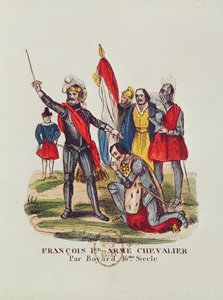 Francois I King of France and Pierre du Terrail Chevalier Bayard, after the Battle of Marignan in 1515
